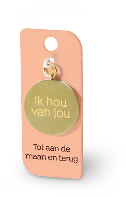Gouden Charm - Ik hou van jou