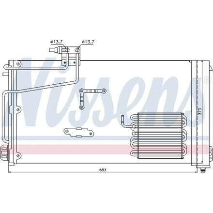 Condensator, airconditioning NISSENS 94545