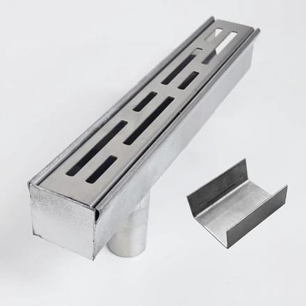 Afvoergoot Eindkap - Afwatering Accessoire - Water Afvoeren - Met Bodemuitlaat - 35 cm Gootsbreedte - Grijs