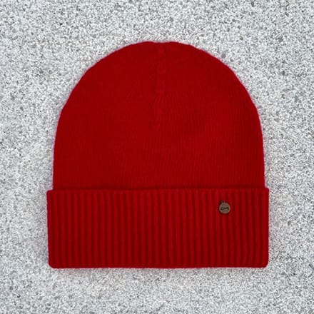 Merino cashmere beanie in rood