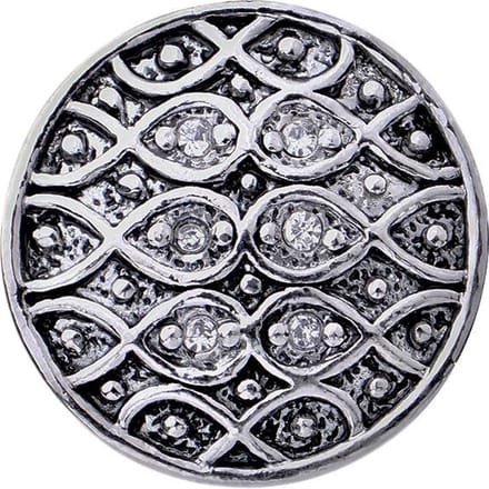 Quiges - Dames Click Button Drukknoop 18mm Golven - EBCM361
