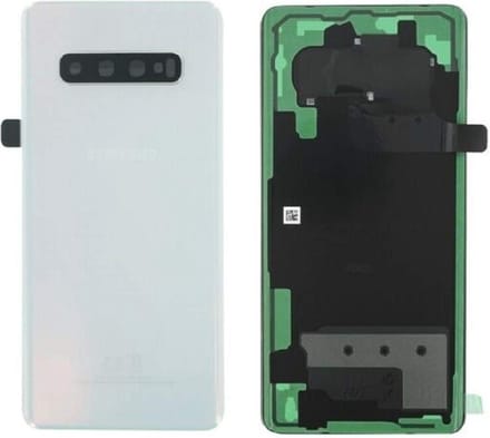 Achterkant Geschikt voor Samsung Galaxy S10 – Premium – Wit