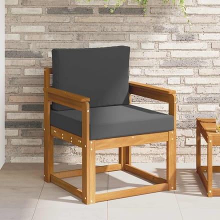 vidaXL - Buitensofa - Massief - Acacia - Hout - en - Polyester - Naturel