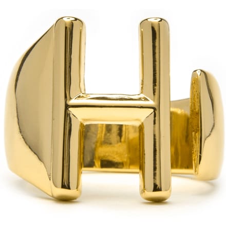 Luxenter Ring met 18-karaats geelgouden afwerking - Alphabet