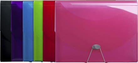 Exacompta 6x IDERAMA® PP Sorteermap koffer met 13 vakken - 33x25cm - Geassorteerd - 58770E