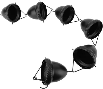 Regenketting - Dakgootketting - Voorkomt Spatten - Eikelbeker Ontwerp - 1 Meter - Zwart