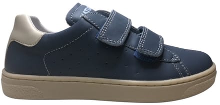 Naturino - Hasselt 2 - Mt 33 - velcro's effen lederen sneakers - blauw/wit
