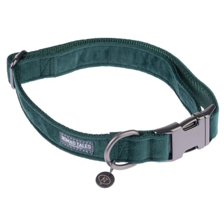 Halsband Nomad Tales Blush emerald - groen - Maat M: 34 - 55 cm Halsomvang, B 20 mm