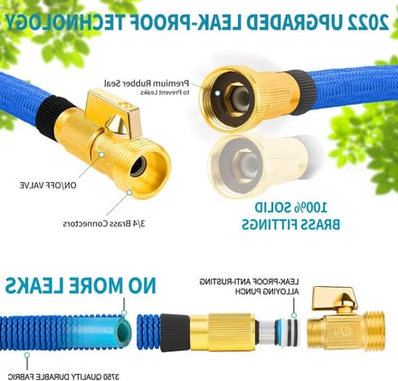Uitbreidbare Tuinslang - Flexibele Waterslang - Tuin Bewateren - Zelfinkrimpende Slang - 75-300FT - Zwart