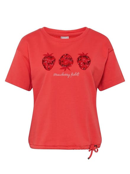 Shirt ronde hals Van Rabe rood