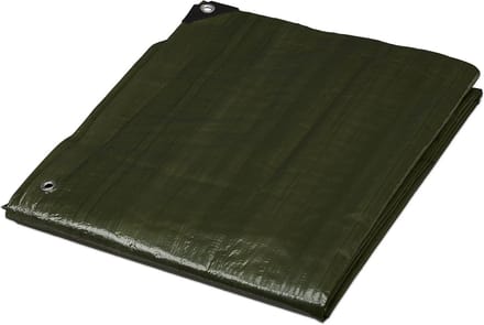 Groen afdekzeil 120g/m² met ringen 3 x 4 m - universeel bouwzeil - scheurvast