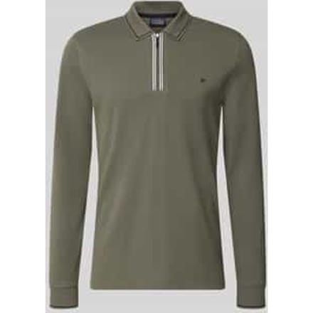 slim fit poloshirt met rits