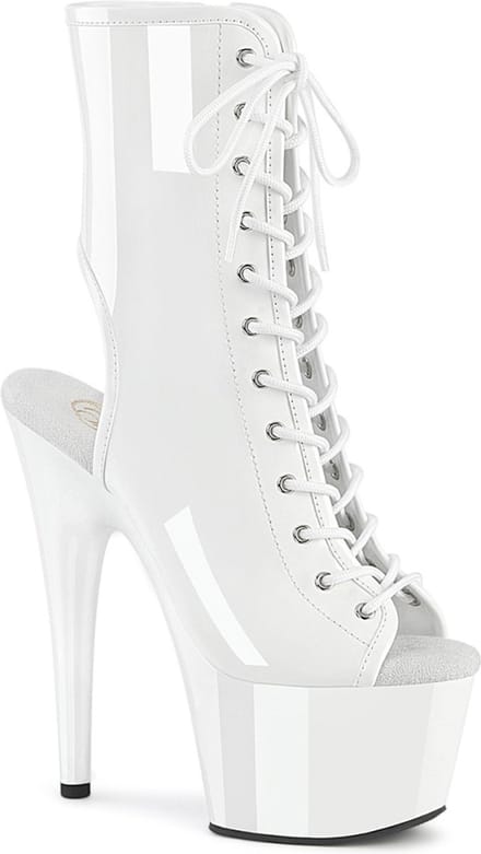 Pleaser - ADORE-1016 Plateau Laarzen - US 7 - 37 Shoes - Wit