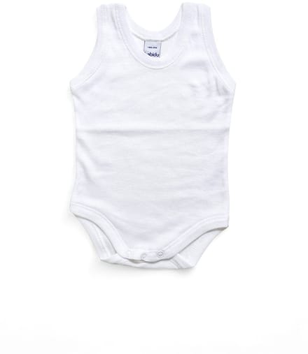 Babidu Romper/Body | Wit | mouwloos | 1125| 3 maand| maat 62