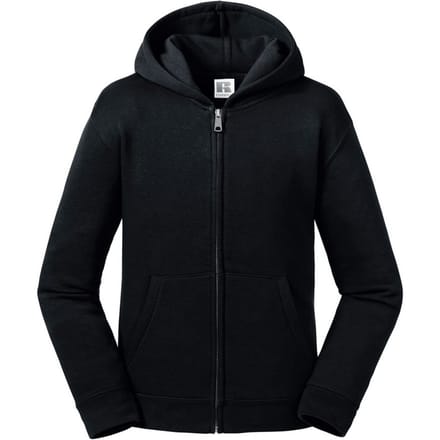 Russell Kinderen/kinderen Authentieke Zip Hooded Sweatshirt (Zwart)