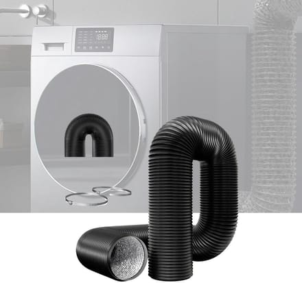 Afvoerslang PVC Aluminium - Ventilatieslang Flexibel - Lucht Afvoeren - Zwart
