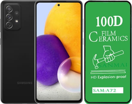 Samsung Galaxy A72 Screen protector Temperde glas Anti-Shock Ceramisch 100D HD Explosion-proof geschikt voor Samsung Galaxy A72 - 1stuk