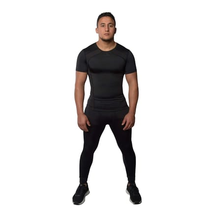 Joya Rashguard Korte Mouw - Zwart/Zwart