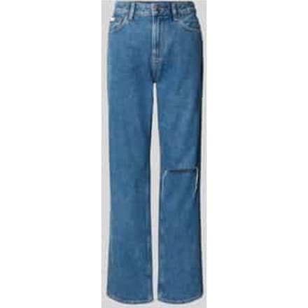 Straight fit jeans in destroyed-look