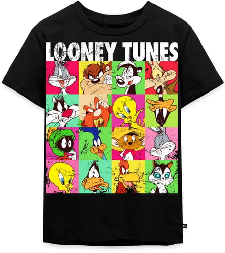 Looney Tunes Karakters Collage Premium T Shirt Kinderen