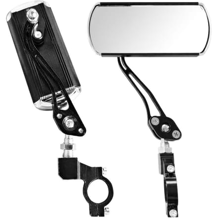 Rétroviseur de vélo à rotation réglable, grand Angle, en alliage d'aluminium, sécurité, 2 paquets noir