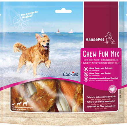 2x380g Hansepet Cookies Chew Fun Mix met Kip Hondensnacks
