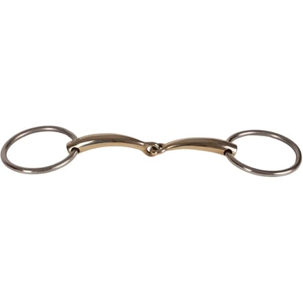 Mors 2 ringen enkel gebroken voor paard in koper Velari 14mm