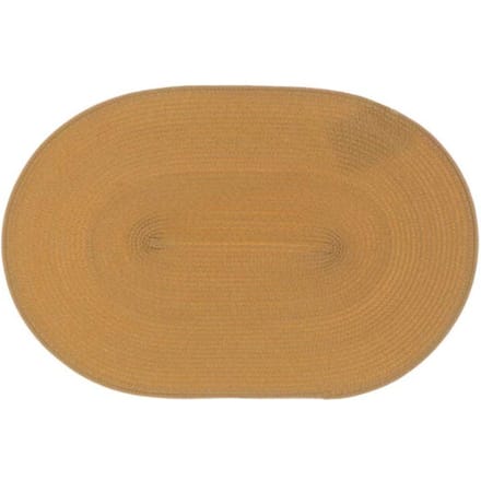 Unique Living - Placemat Daisy - Ovaal - Rotan - Okergeel - 45x30cm