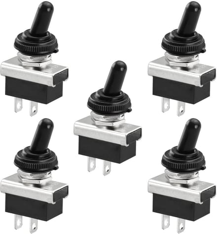 Zeynomax - Tuimelschakelaar - Waterdicht - 25 A - 12 V - 2-polig - Vergrendelend - Ideaal voor auto en boot - Compact model