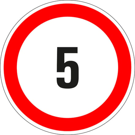 5 sticker - zelfklevende folie 100 mm