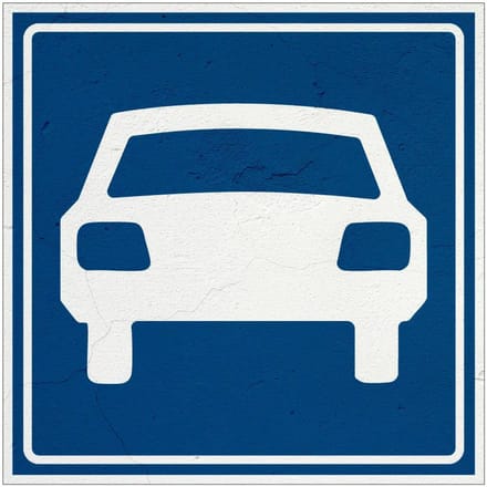 Autoweg bord - G3 | Sign Again materiaal | 30 x 30 cm