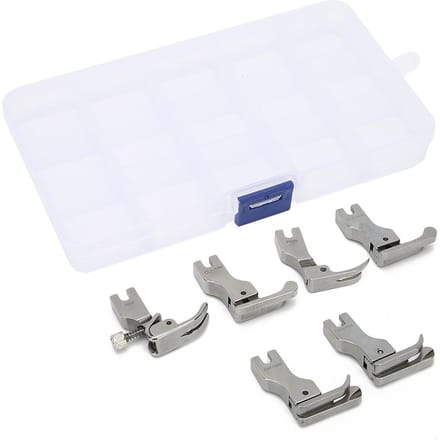 6 stuks Persvoet Eénnaald Naaimachine Accessoires Duurzaam Kleermakersgereedschap Staal white
