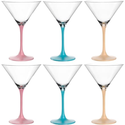 LEONARDO Cocktailglas BRERA, 230 ml, gekleurd assorti, cocktailkom, 6-delig set