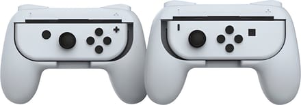 Heuts Goods - Joy Con Controller Grip geschikt voor Nintendo Switch - Joy Con Controller Grip - Nintendo Switch accessoire geschikt voor Nintendo Switch - Set van 2 - Wit/Wit