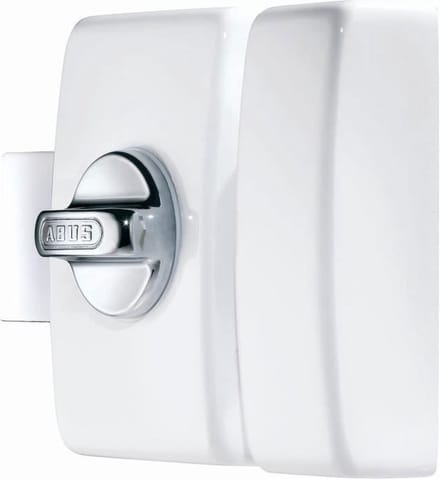 Slot - ABUS - V83 CB 45 W EK - Witte kast, stalen sluitplaat, chroomstalen grendel - Dubbele cilinder