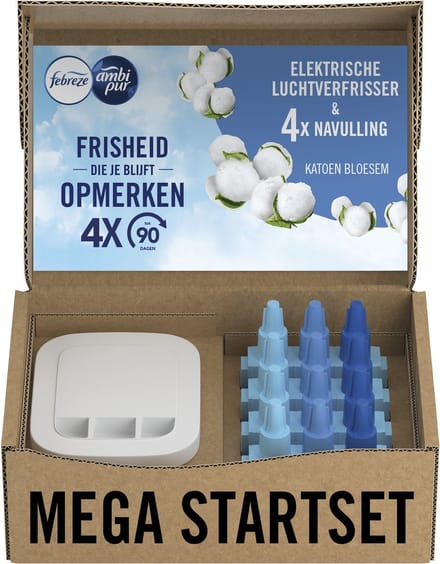Ambi Pur / Febreze 3Volution - Intelligente Programmering - Elektrische Luchtverfrisser - Startset + 4 Navullingen