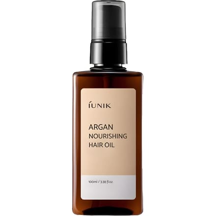 Huile capillaire nourrissante à l'argan IUNIK 100 ml beige