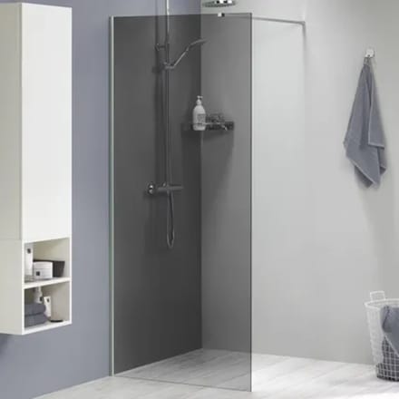 Sealskin Inloopdouche Mix&match 88x200cm - Geborsteld Rvs Profiel - 8 Mm Rookglas