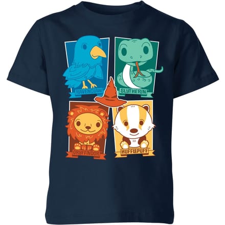 Harry Potter Kids Hogwarts Houses kinder t-shirt - Navy - 146/152 (11-12 jaar)