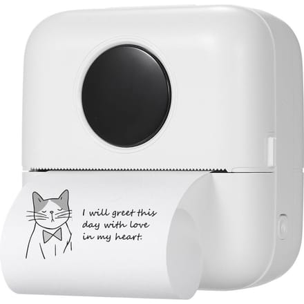 Draagbare mini-pocketprinter Draadloze BT thermische printer Fotonotities Fouten Memo thermische printer wit