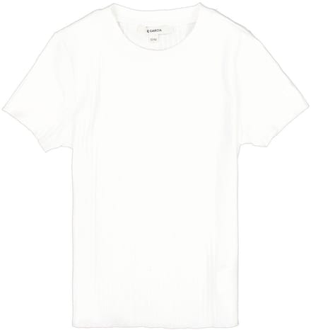 GARCIA Meisjes Effen T-shirt Wit Korte mouw