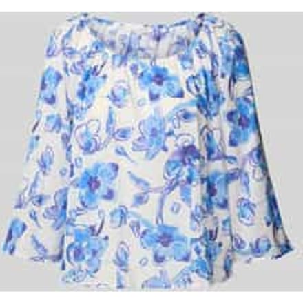 Regular fit blouse met 3/4-mouwen