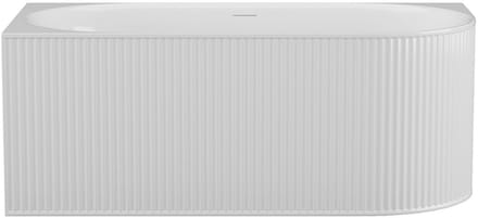Vente-unique Geribbeld hoekbad - 170 x 80 x 60 cm - Acryl - Mat wit - Linkerhoek - 290 L - BARBORI