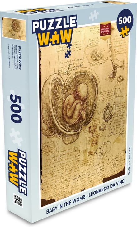 Puzzel Baby in the womb - Leonardo da Vinci - Legpuzzel - Puzzel 500 stukjes
