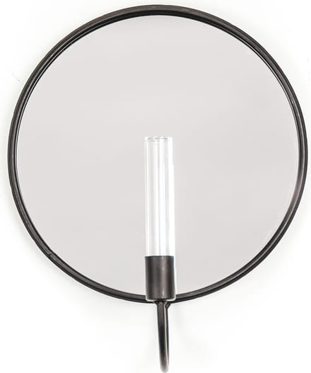 HV Rond metalen muurspiegel - Zwart