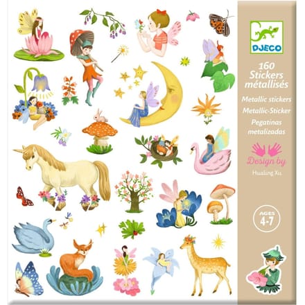 DJECO stickers Fantasy metallic 4 jr+