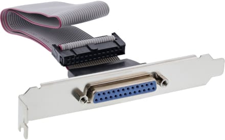 InLine® Slotplaatje, DB25F naar 26-pins interne stekker, 0.35m