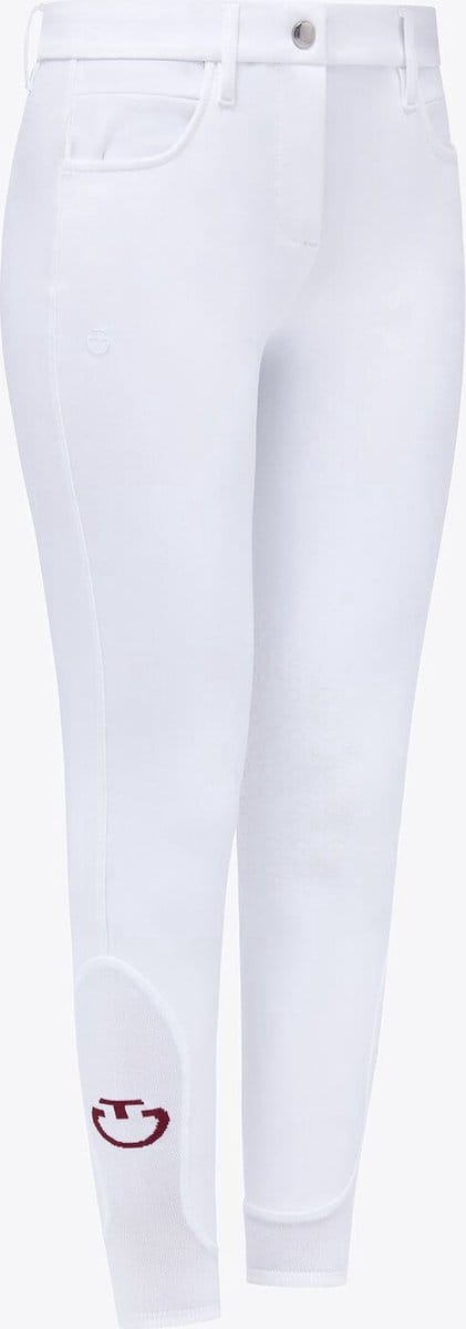 Cavalleria Toscana Jumping Rijbroek Knee Grip Meisjes Basis S Wit