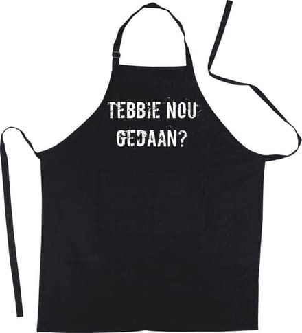 Mijncadeautje Luxe schort - Tebbie nou gedaan -