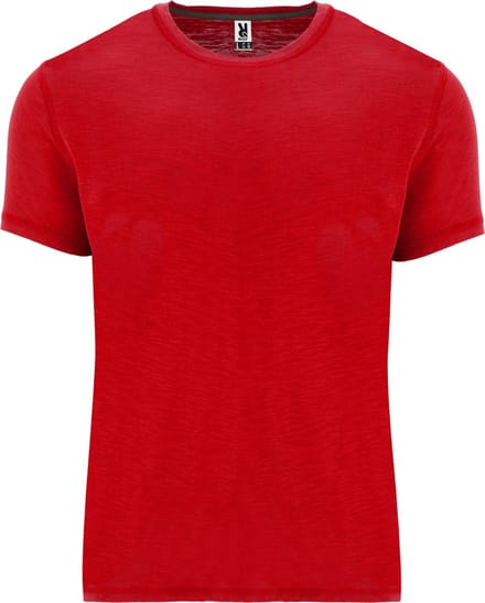 2 Pack T-shirts unisex met korte mouwen Terrier 150 gram iets langer rugpand gram Rood - S